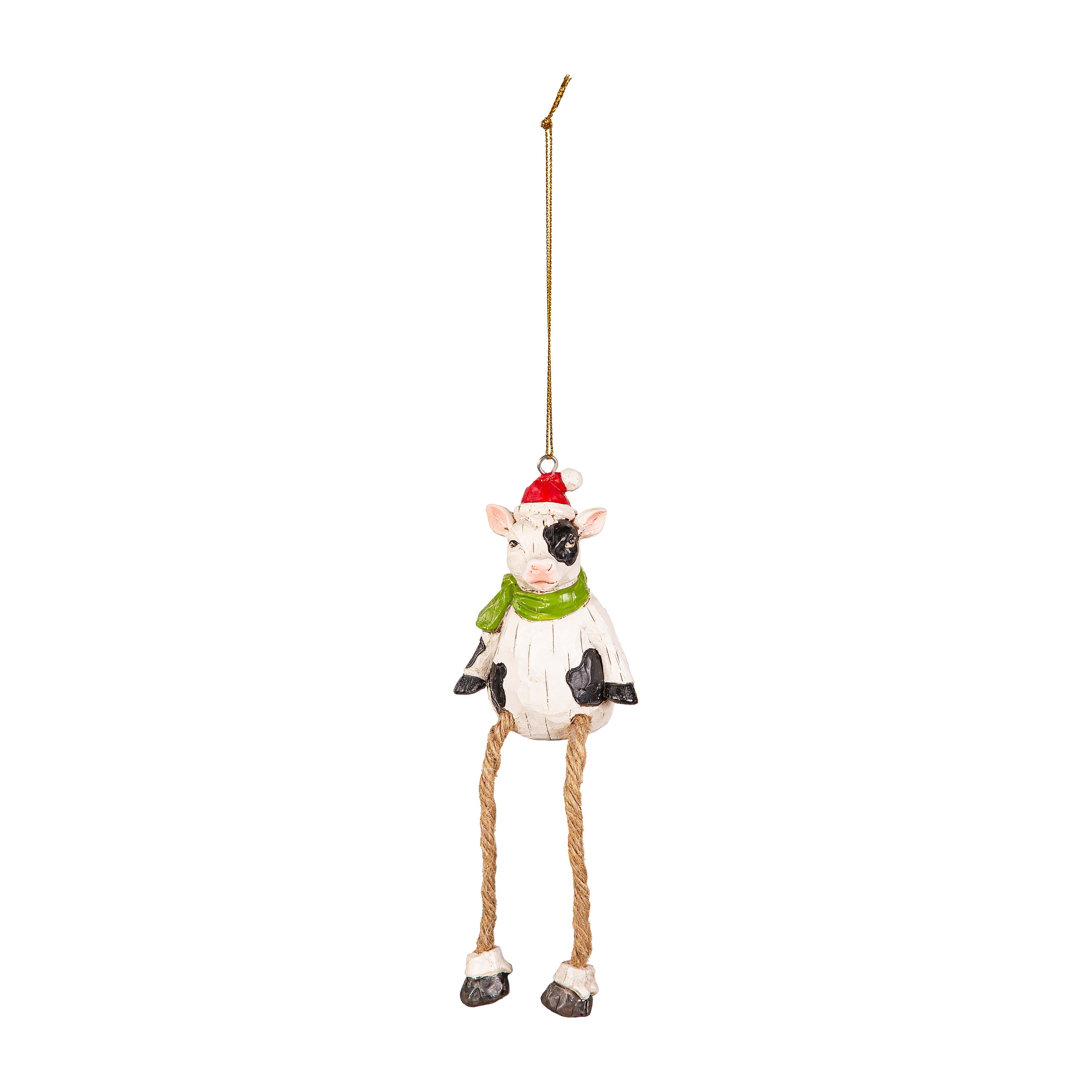 Farm Animals with Dangling Legs Resin Ornaments