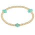 egirl signature cross gold pattern 3mm bead bracelet - mint by enewton - A. Dodson's