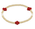 signature cross gold pattern 3mm bead bracelet - red by enewton - A. Dodson's