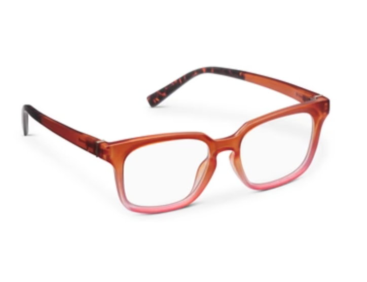 PEEPERS DESERT SUNRISE BLUE LIGHT READERS - SPICE/LEOPARD TORTOISE