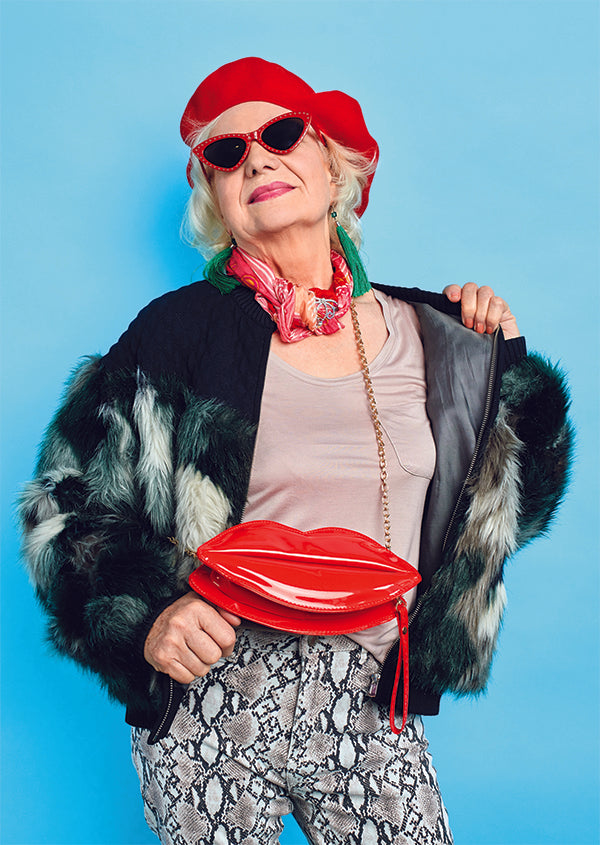 ELDERLY WOMAN DRESSED FUNNY CARD - A. Dodson's