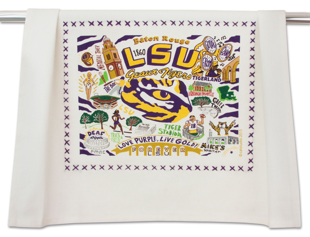 LOUISIANA STATE UNIVERSITY DISH TOWEL BY CATSTUDIO - A. Dodson's