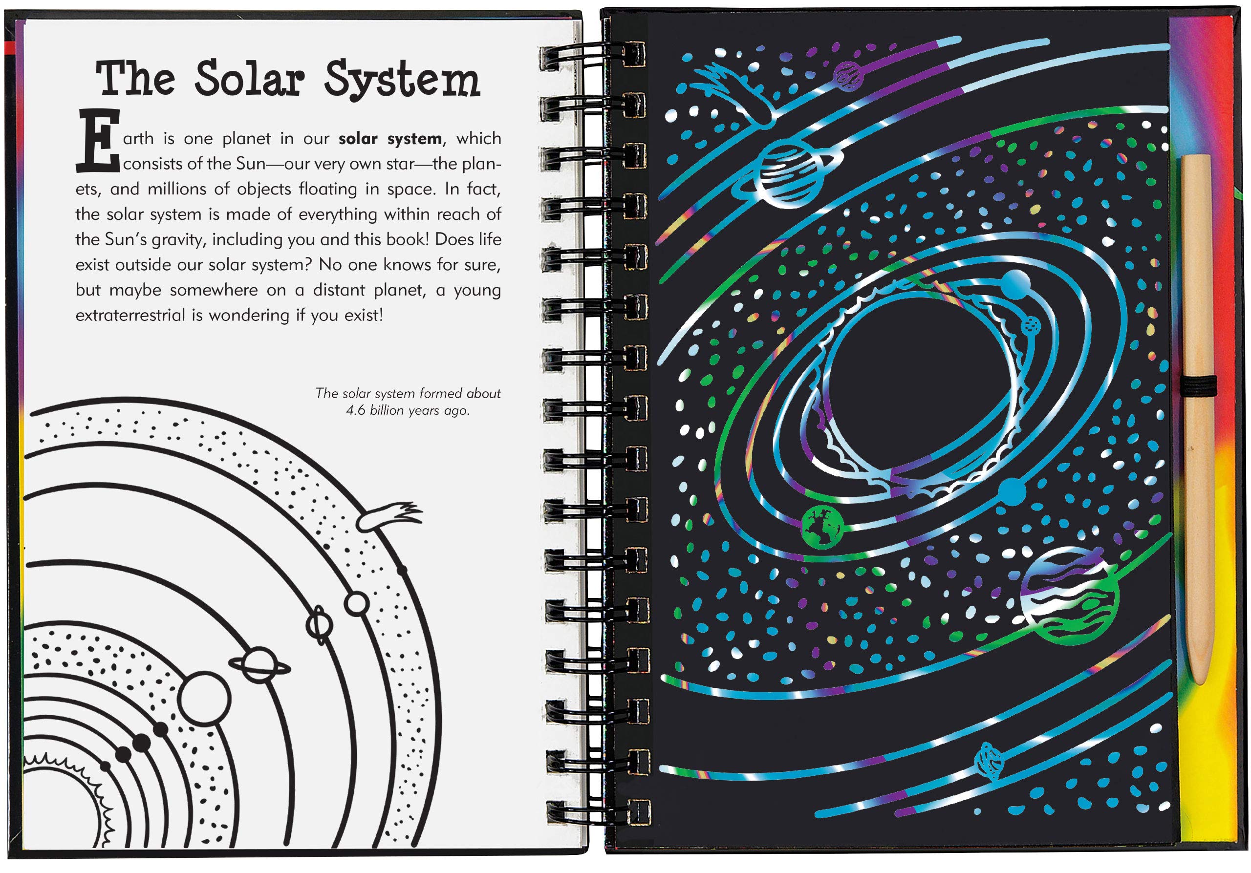 SCRATCH & SKETCH OUTER SPACE TRACE ALONG - A. Dodson's