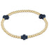 signature cross gold pattern 3mm bead bracelet - navy by enewton - A. Dodson's