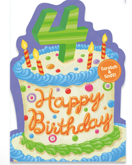 SCRATCH AND SNIFF - 4 YEAR OLD CARD - A. Dodson's