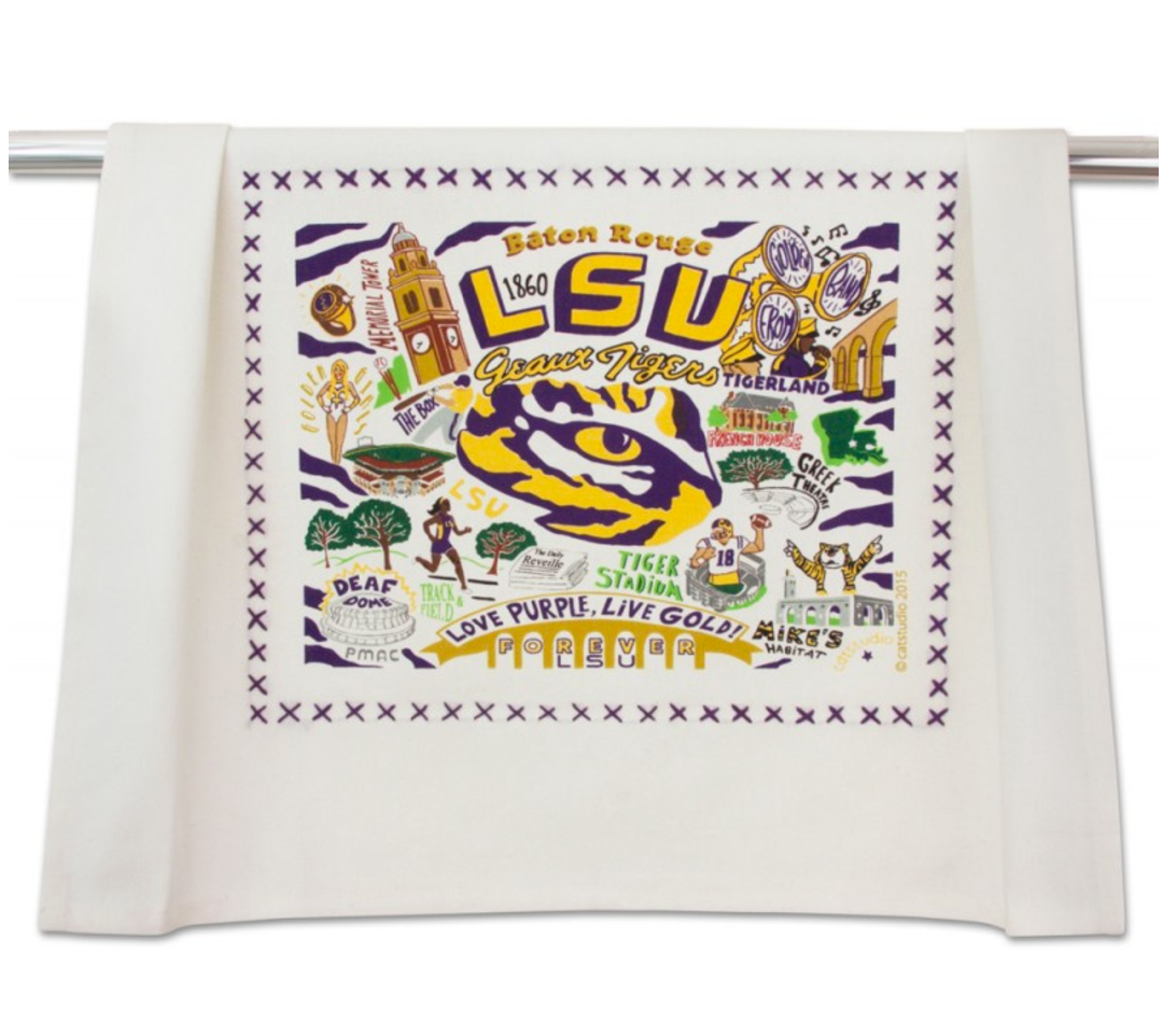 LOUISIANA STATE UNIVERSITY DISH TOWEL BY CATSTUDIO - A. Dodson's