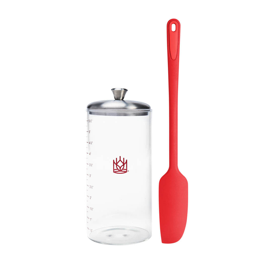 King Arthur Baking Petite Glass Sourdough Crock with Spatula