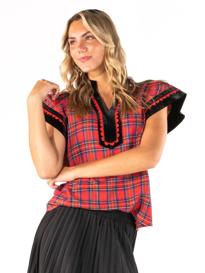 Simply Southern Holiday Y-Neck Top - A. Dodson's