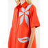 Tia Short Sleeve Floral Embroidery Dress