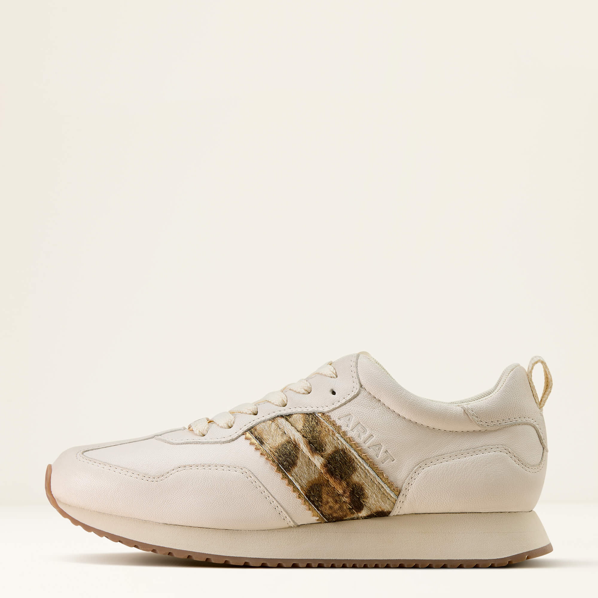 Ariat Ranch Runner Shoe - Bright Cream & Gilded Leopard - view 2