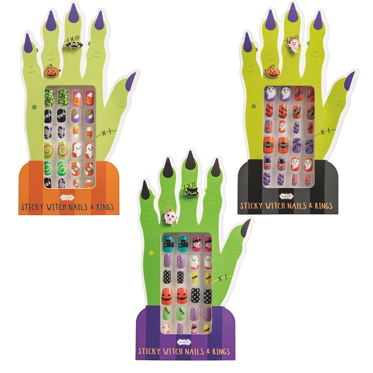 HALLOWEEN Nail & Ring Sets By Mud Pie
