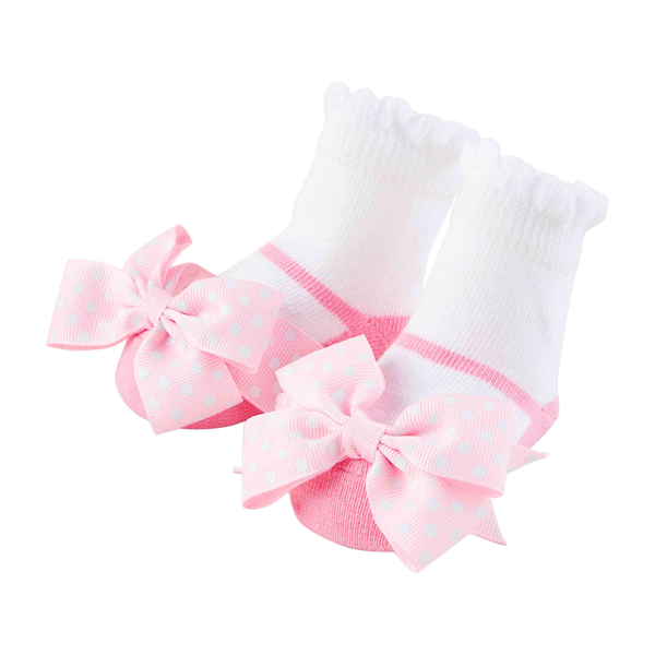 Pink Bow Socks BY MUD PIE