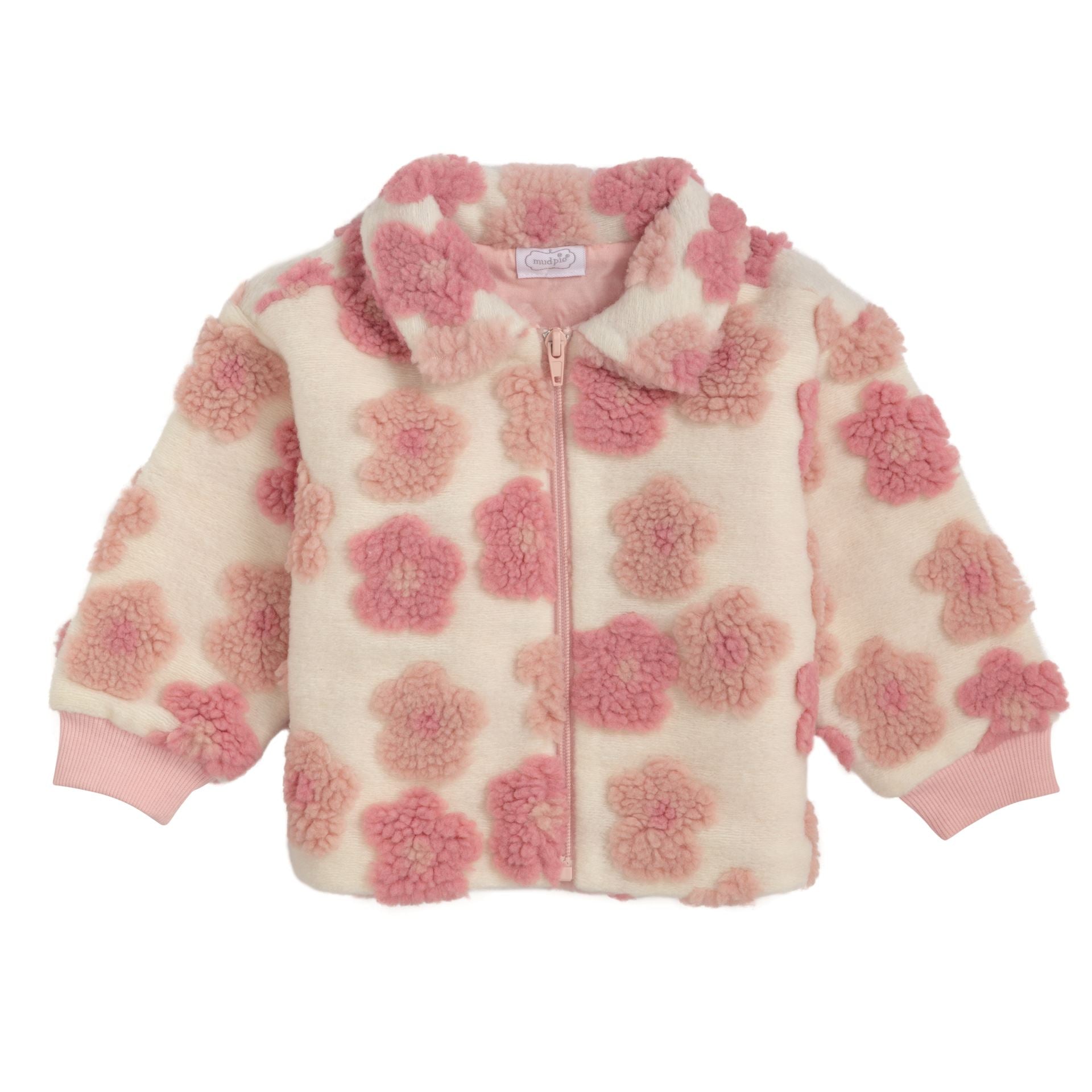 Flower Sherpa Jacket by Mud Pie