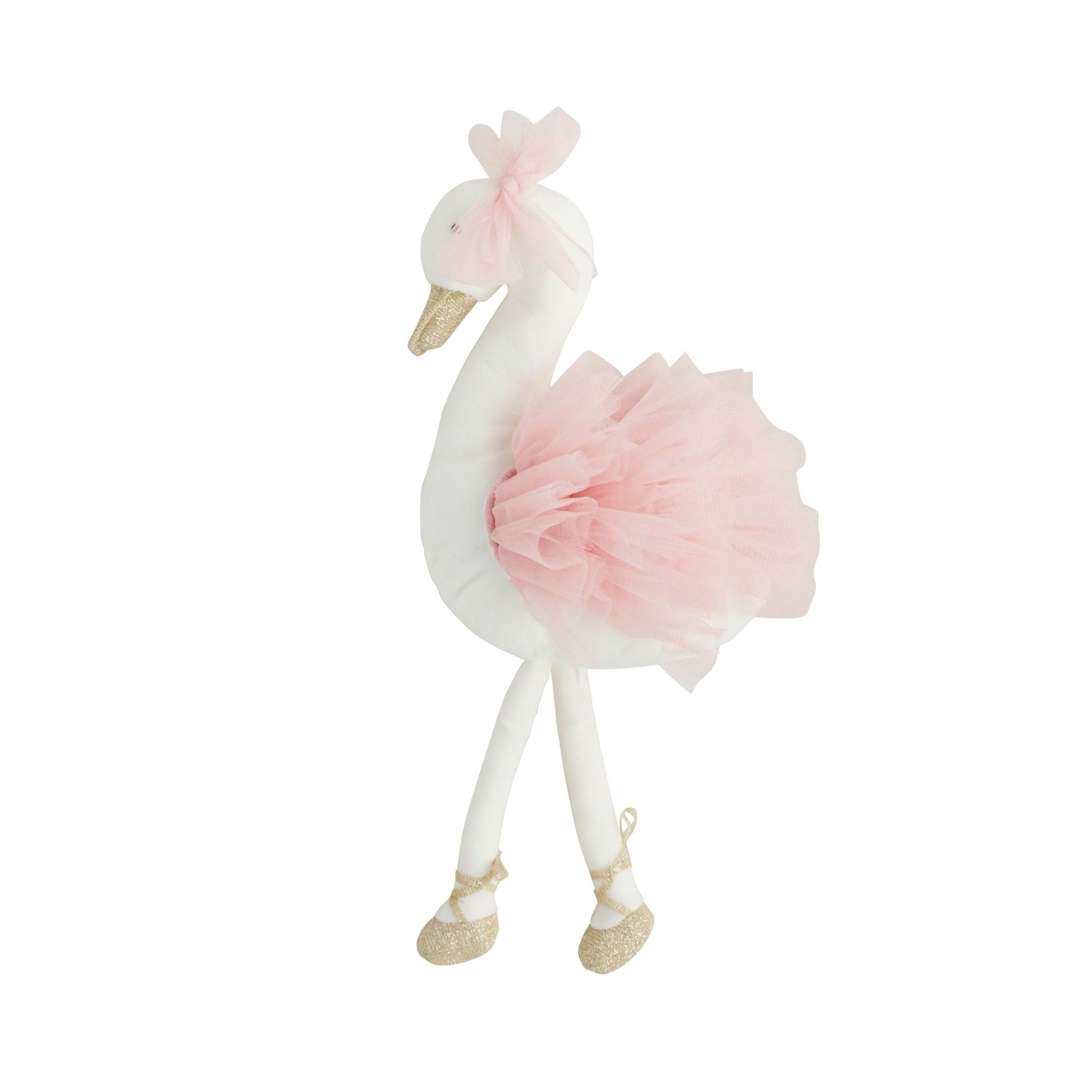 Swan Velvet Princess Plush  By Mud Pie