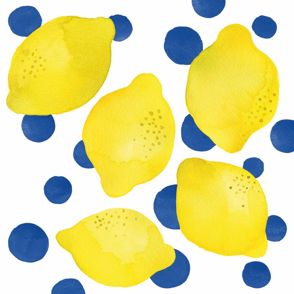 Lemons & Dots Beverage Napkins