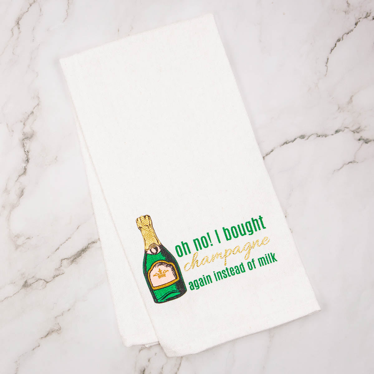 I Bought Champagne Again Hand Towel - A. Dodson's