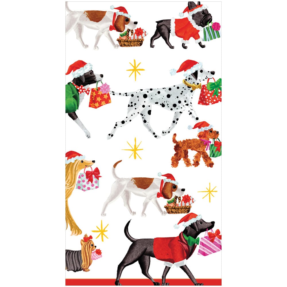 Christmas Delivery White Guest Towels