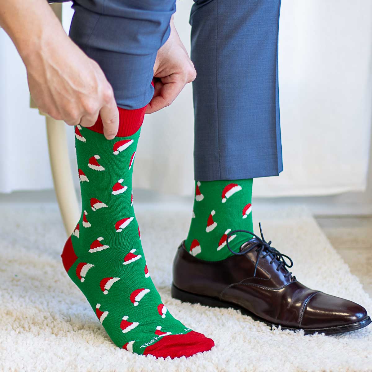 Men's Santa Hat Socks - A. Dodson's