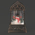 Roman Lighted Snowman in Window with Shimmering Glitter