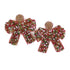 Christmas Bow Beaded Earrings - A. Dodson's