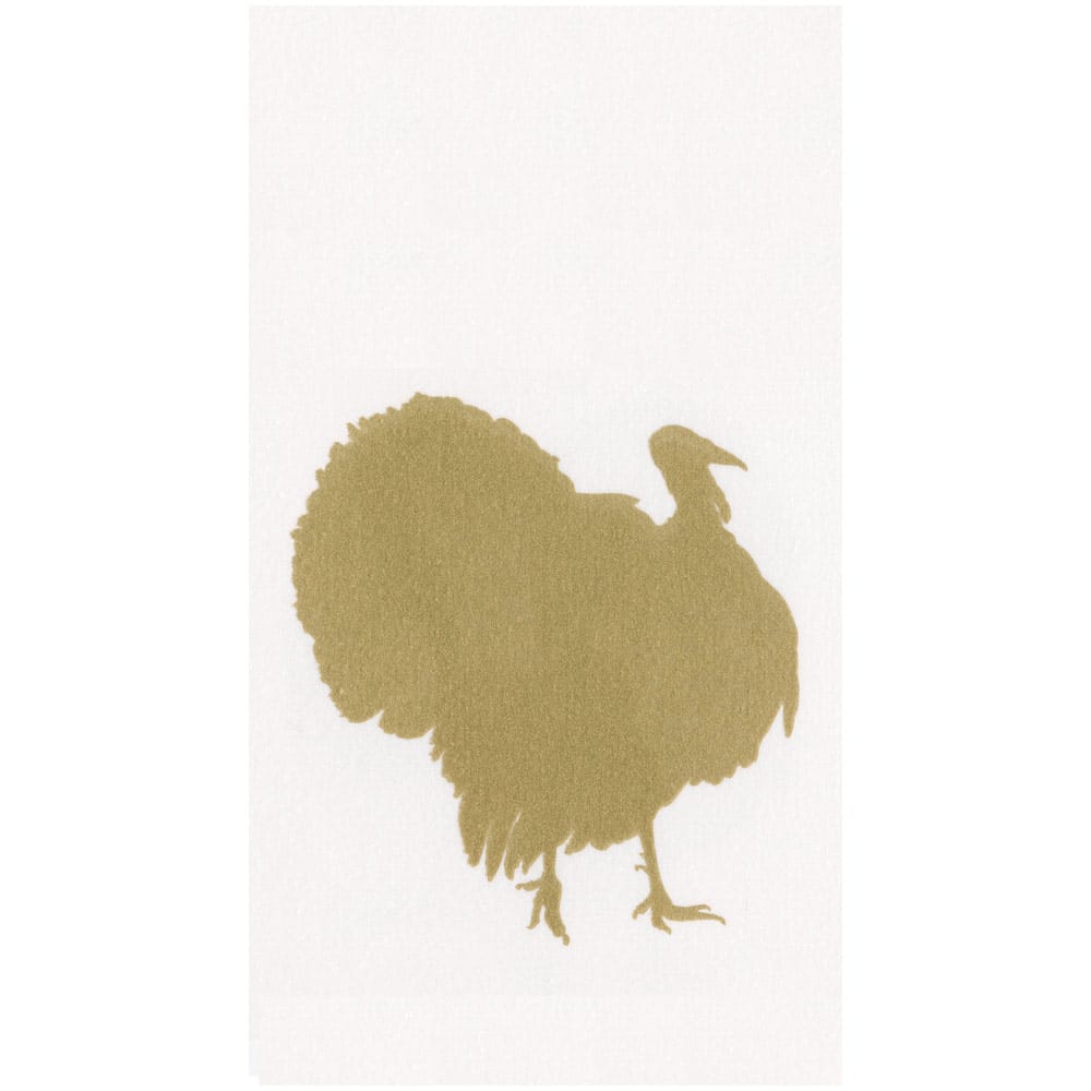 Turkey Fan Paper Linen Guest Towels