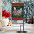 Floral Christmas Chicken Suede Garden Flag