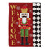 Welcome Nutcracker Suede Garden Flag