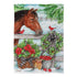 Horse & Cardinal Suede Garden Flag