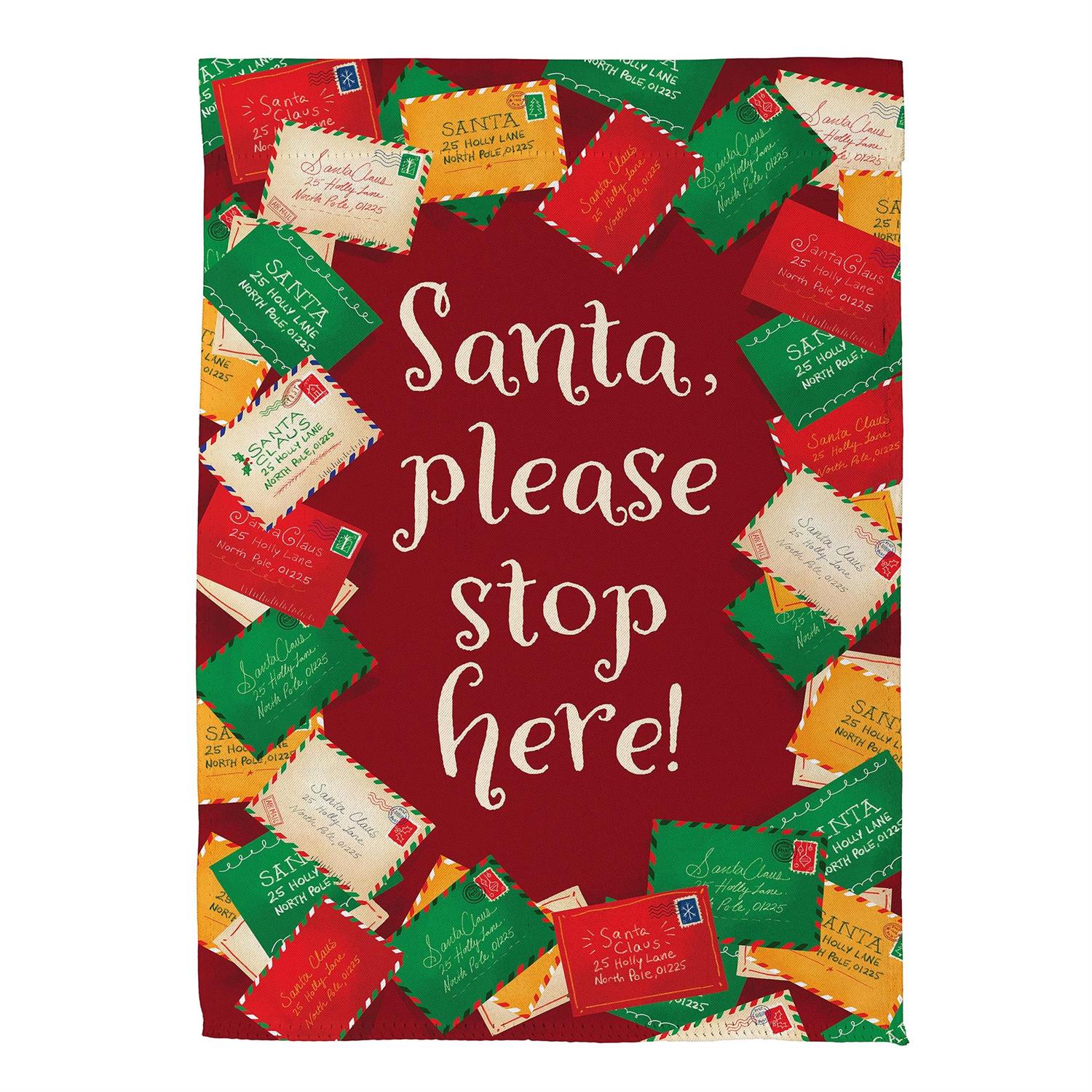 Letters To Santa Suede Garden Flag