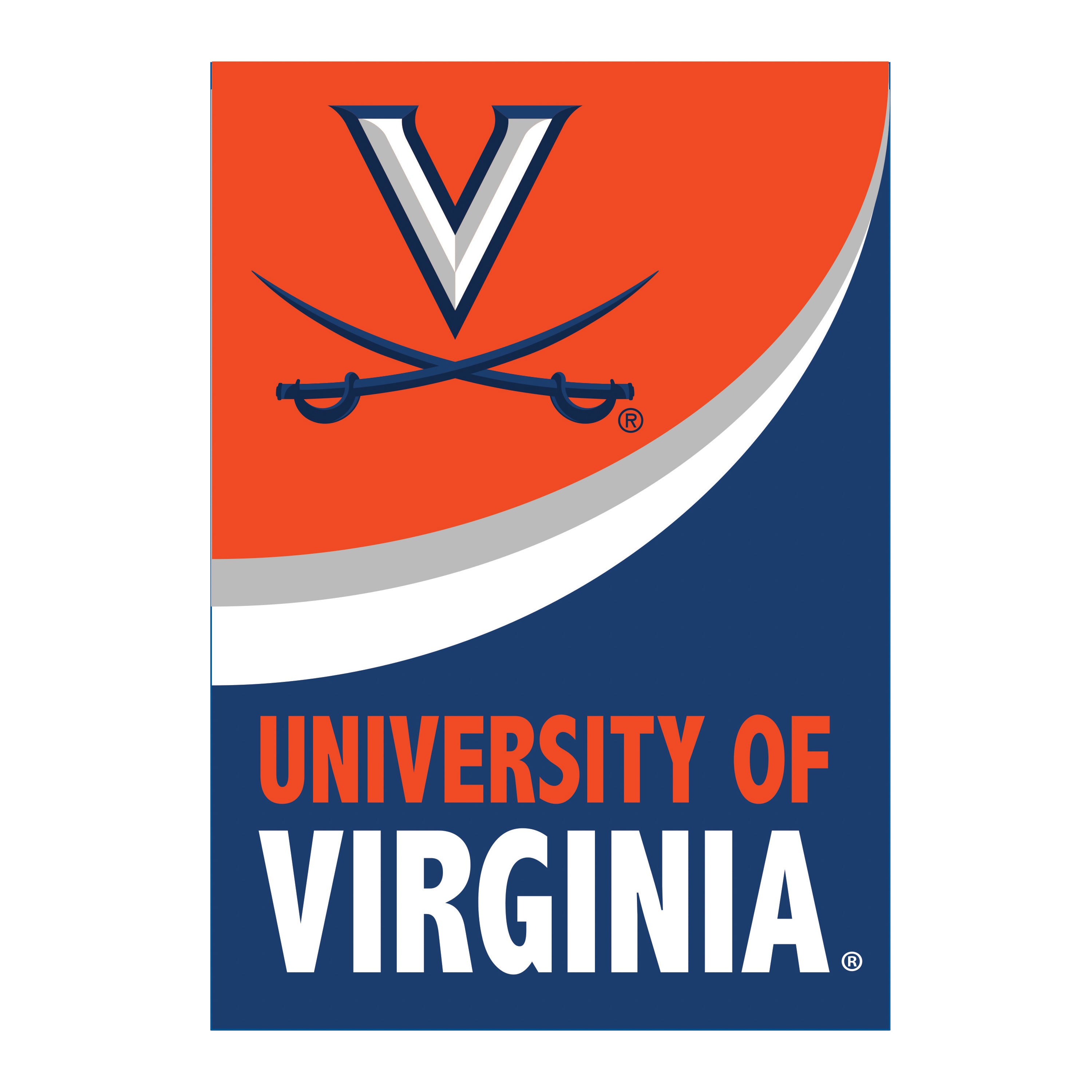 University of Virginia Burlap Flag