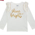 White Shine Bright Tinsel Tee By Mud Pie