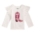 Sequin Cowgirl Boot Tee by Mud Pie
