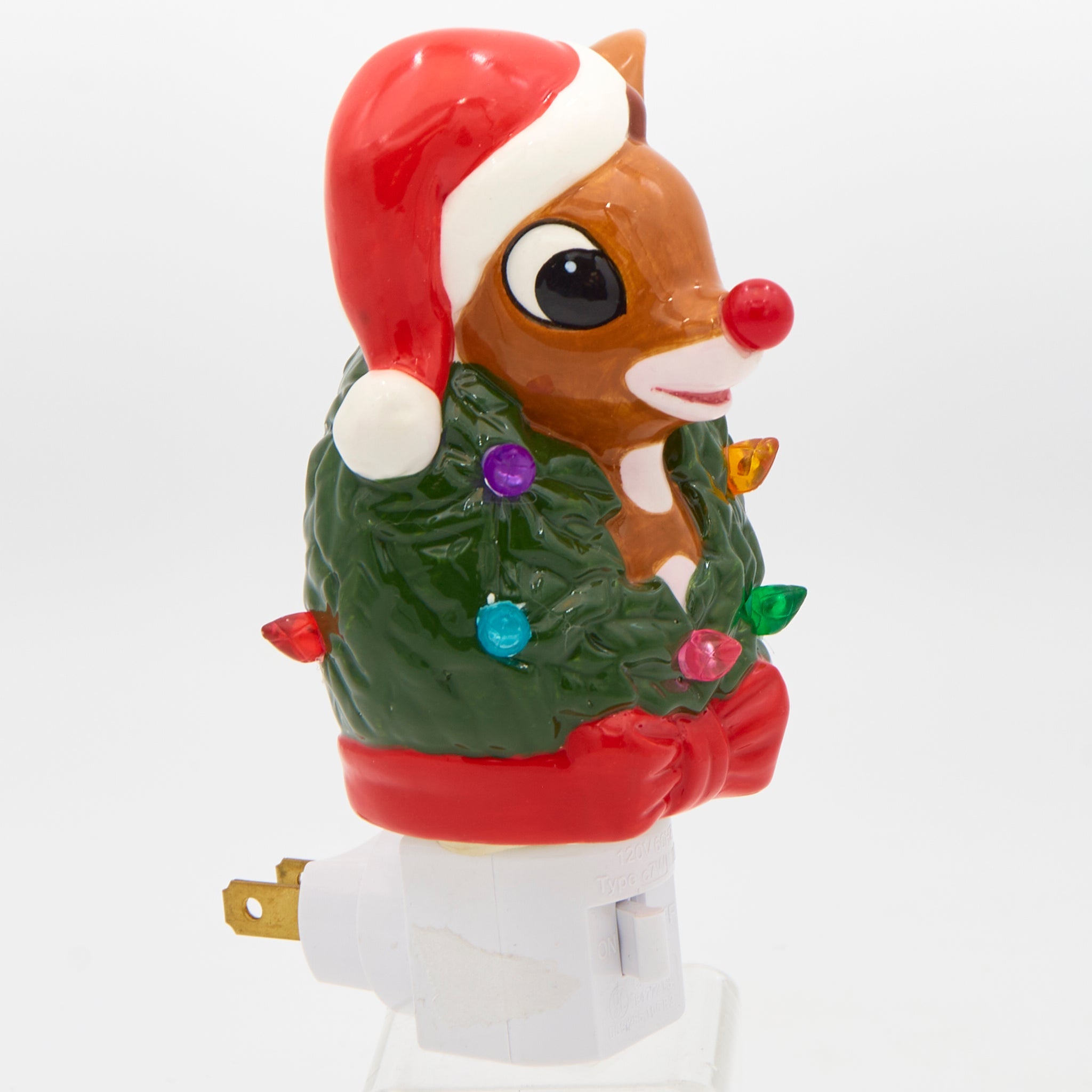 Roman Rudolph in a Wreath Night-Light - view 2 of 3