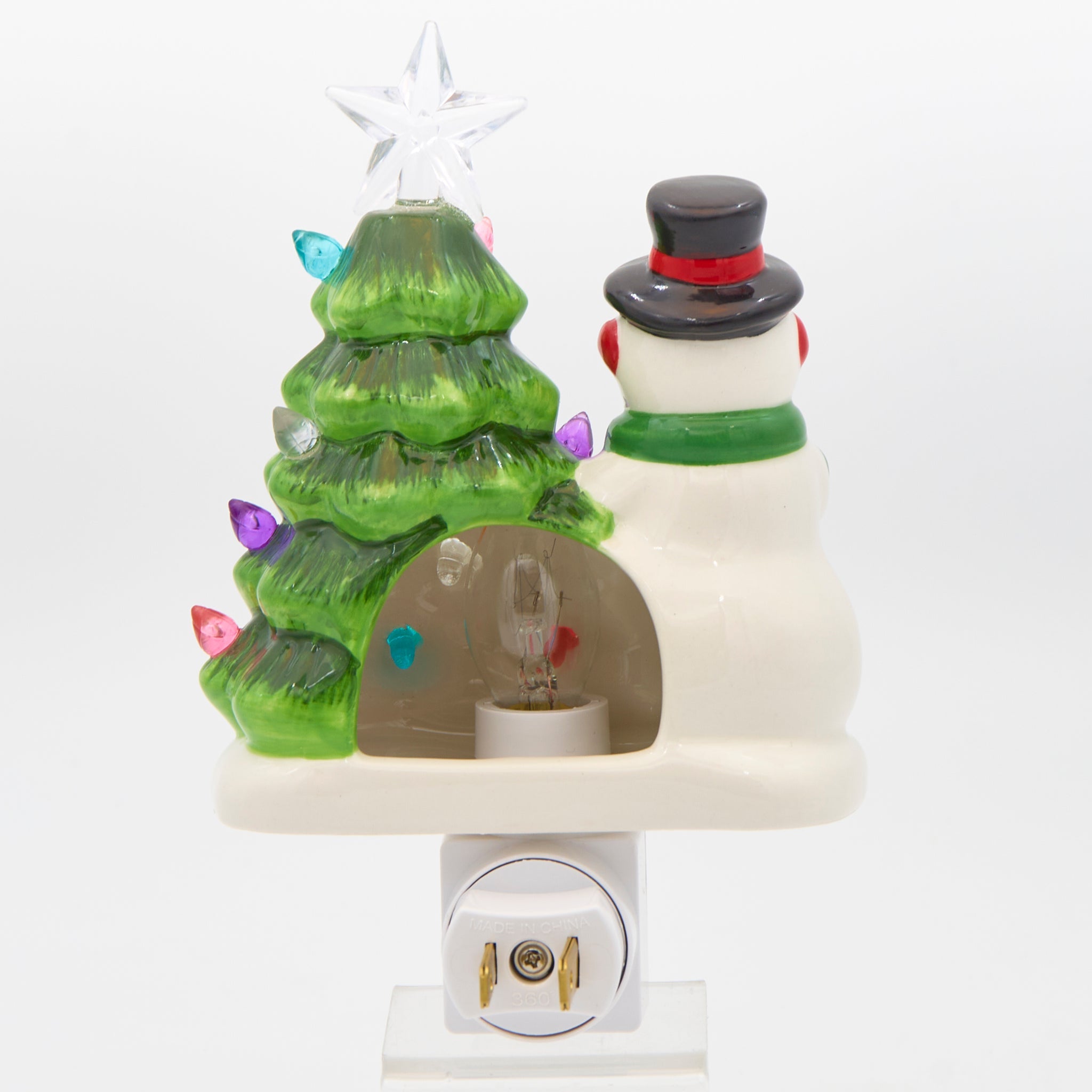 Roman Lights Snowman and Christmas Tree Night-Light - view 3 of 3