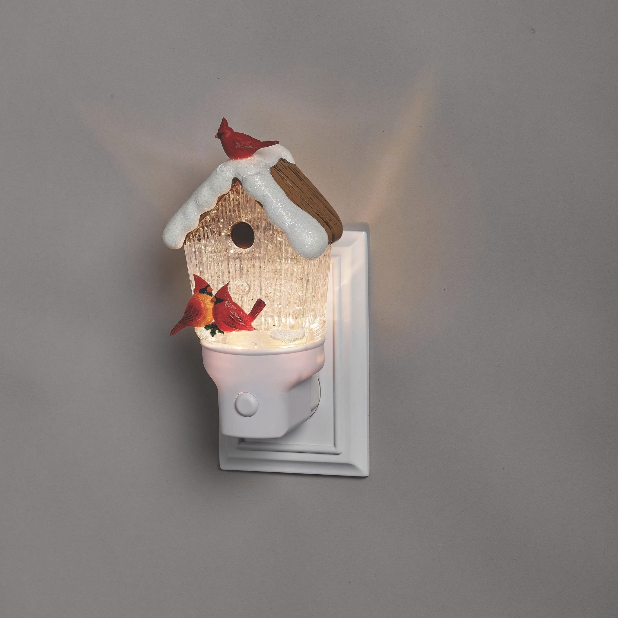Roman Lights Cardinals and Birdhouse Swirl Night-Light - view 2 of 2