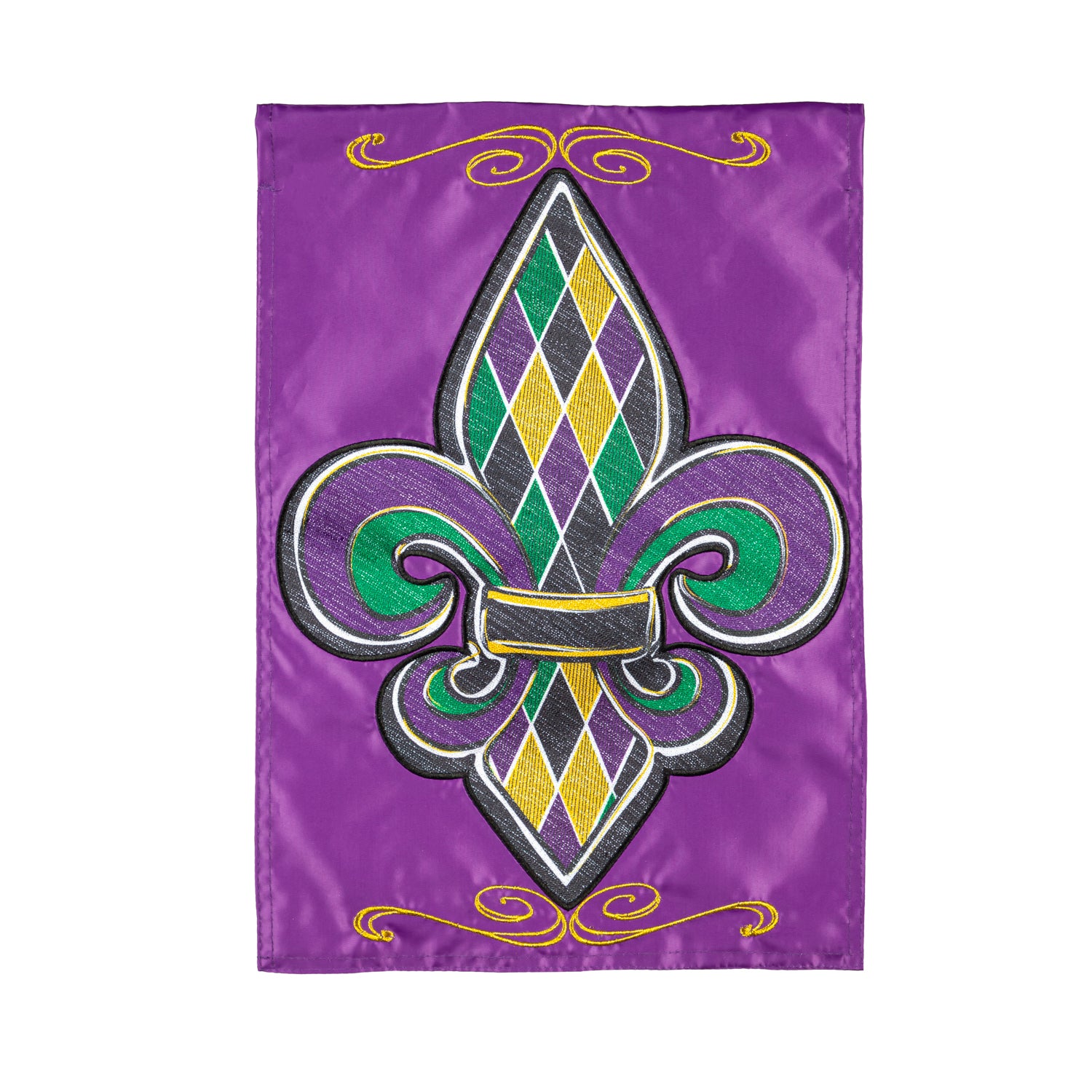 Fleur de Lis Applique Garden Flag - A. Dodson's