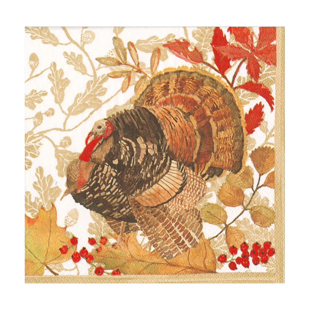 Woodland Turkey Luncheon Napkins