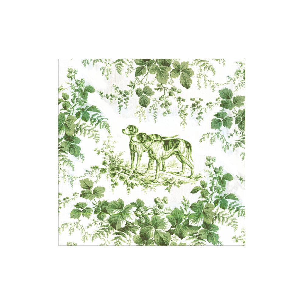 HUNTING TOILE EVERGREEN - NAPKIN COCKTAIL