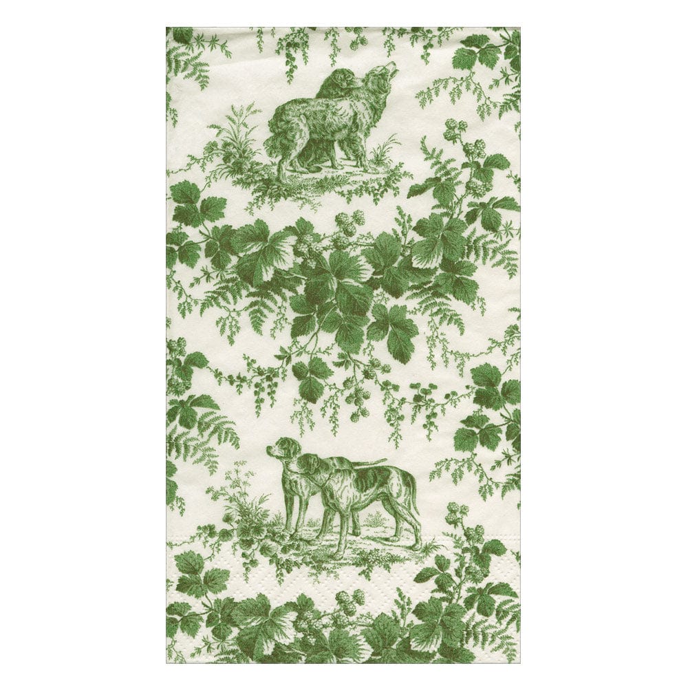 HUNTING TOILE EVERGREEN - GUEST TOWEL