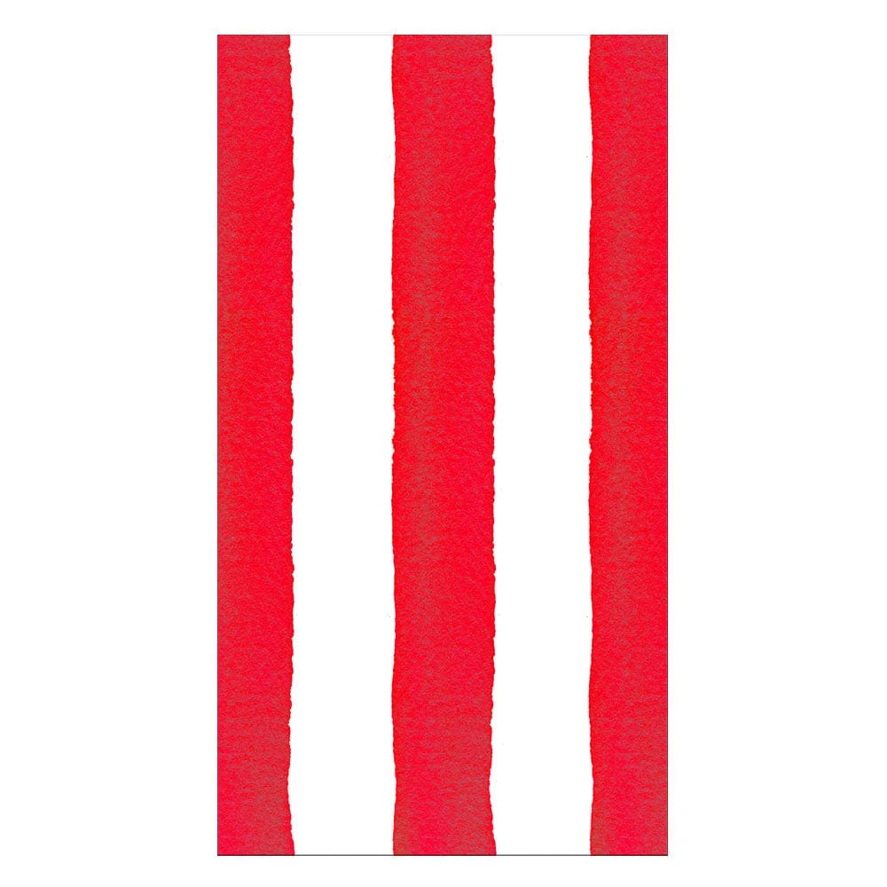 CAFE STRIPE RED-PAPER LINEN - GUEST TOWELS AIRLAID - 12 IN