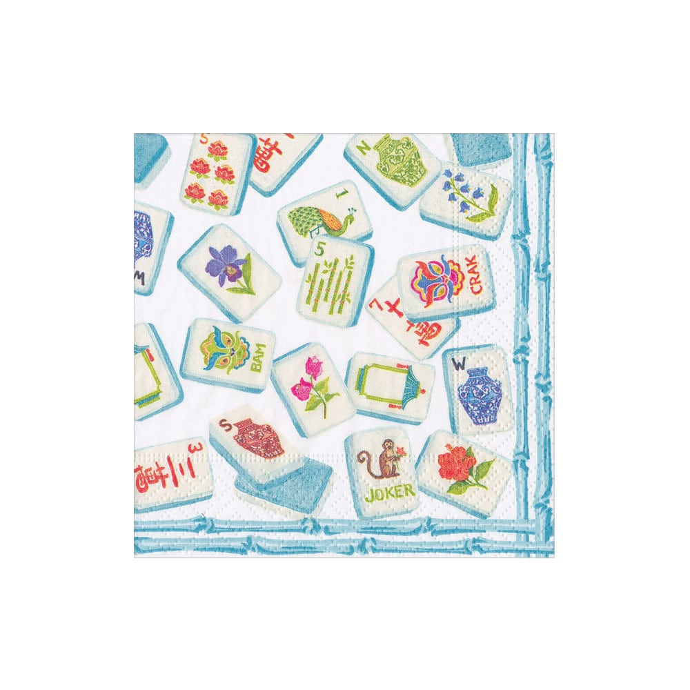 MAHJONG ROBIN'S EGG - NAPKIN COCKTAIL
