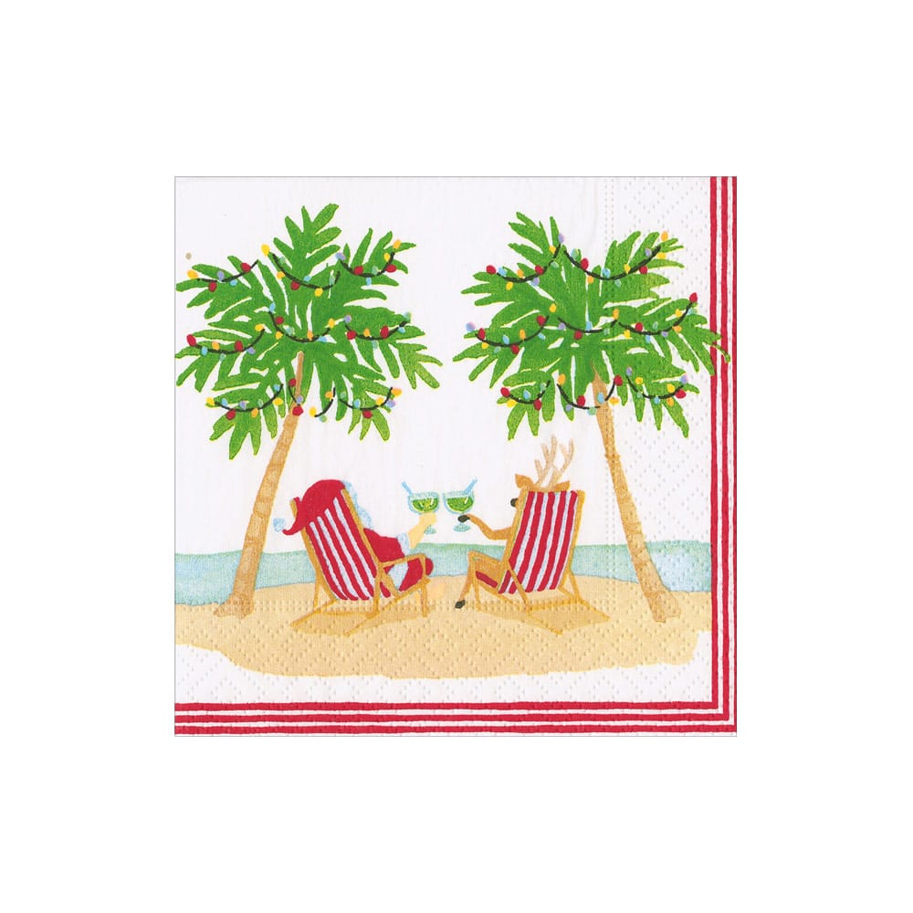 Santa's Vacation Cocktail Napkins