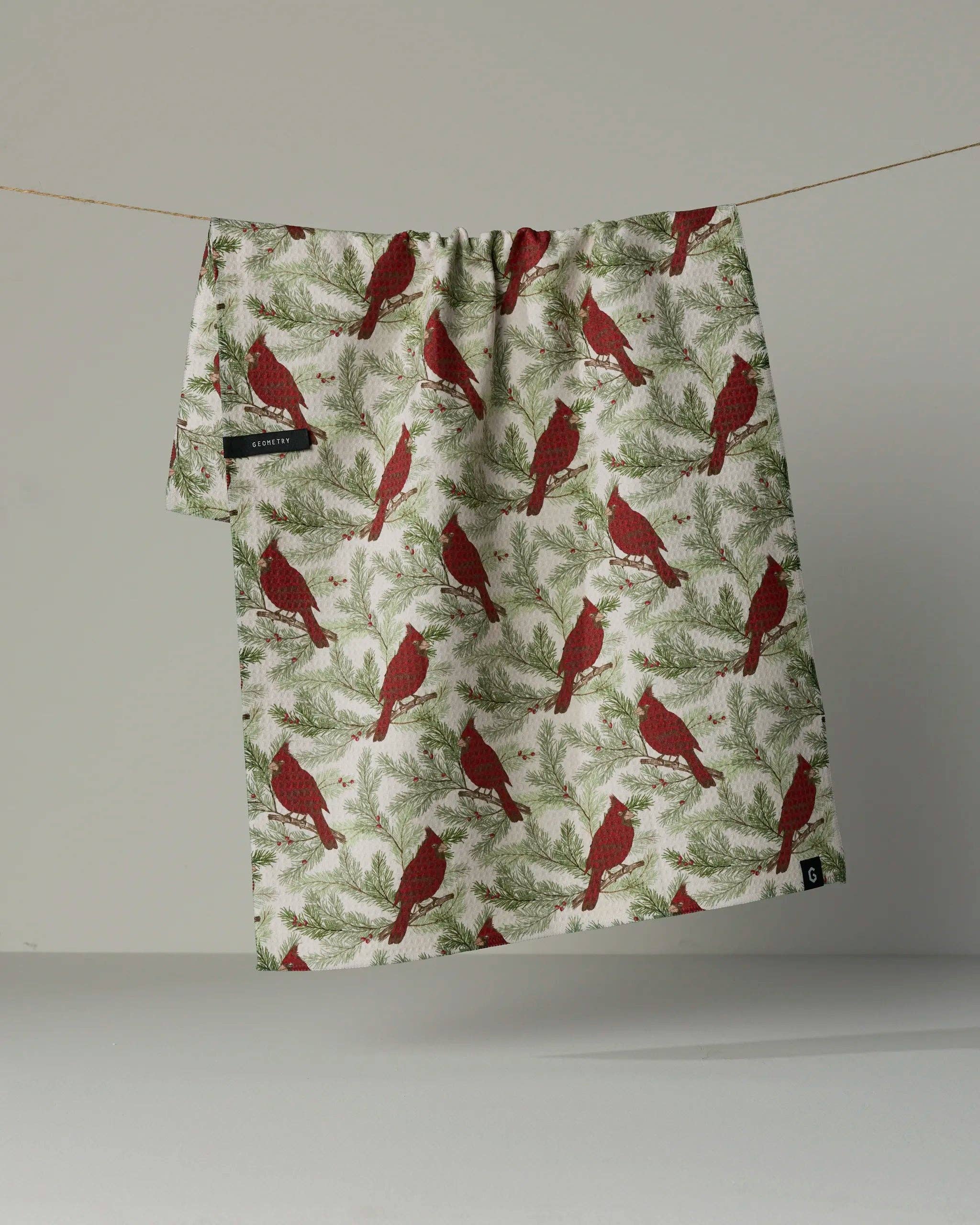 Winter Crimson Luxe Kitchen Towel - Holiday 2026
