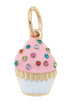 Bejeweled Cupcake Charm in Light Pink