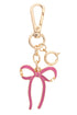 Tied Bow Enamel Bag Charm in Pink