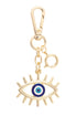 Evil Eye Bag Charm in Shiny Gold
