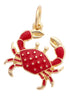 Enamel Crab Red Charm