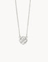 Spartina SLV Necklace 18" Blessed/Crystal Clover Silver