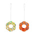 Art Glass Hanging Petal Shaped Bird Feeder