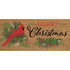 Merry Christmas Cardinal Flocked Coir